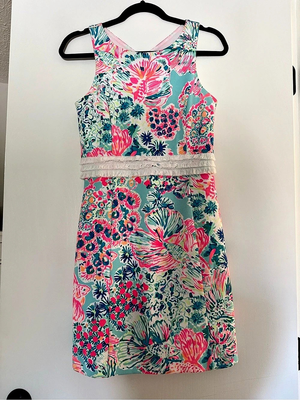Lilly Pulitzer Floral Mini Dress in Pink & Blue Size XS